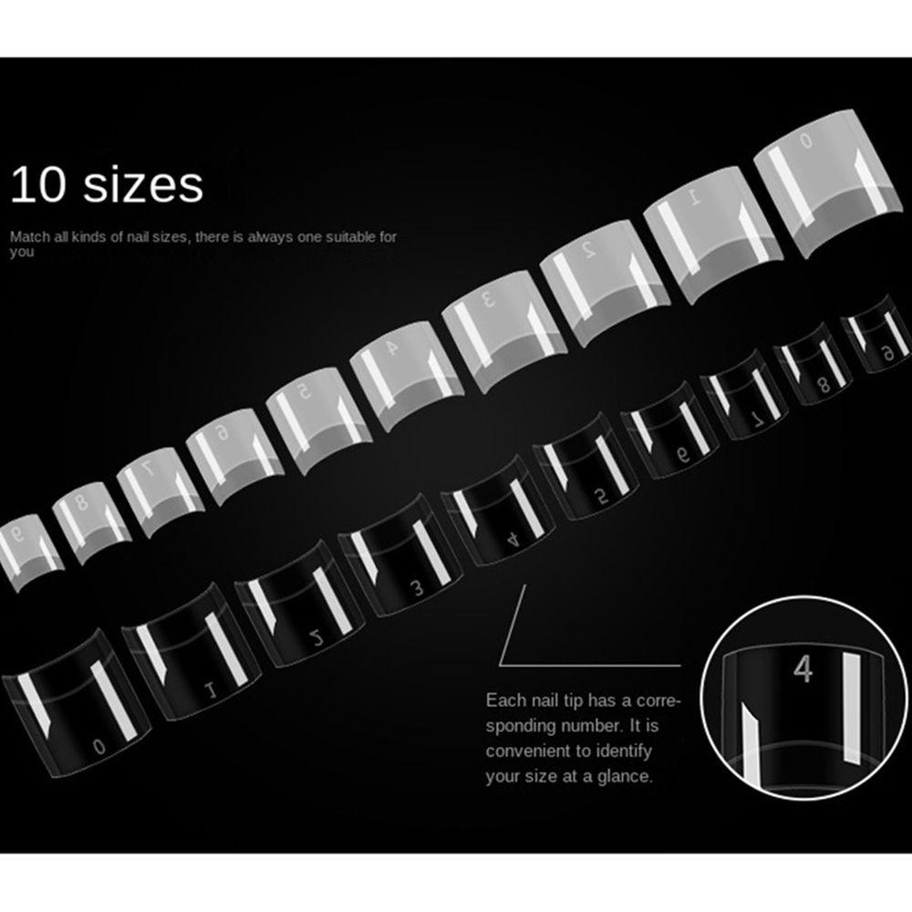 JARRED Bộ Móng Tay Giả Bán Nguyệt Tự Nối Dài Trang Trí Móng Tay