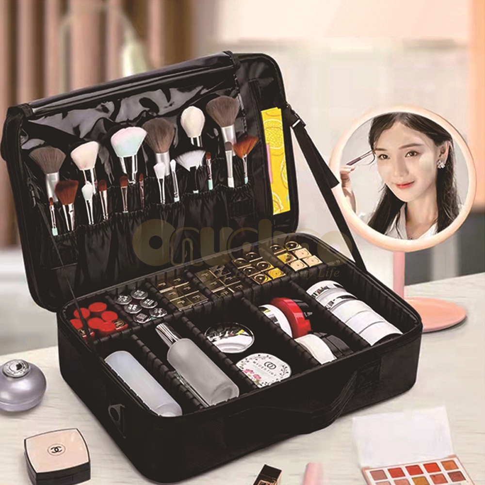 Hộp đựng mỹ phẩm ONUOBAO chia ngăn vải oxford chuyên nghiệp