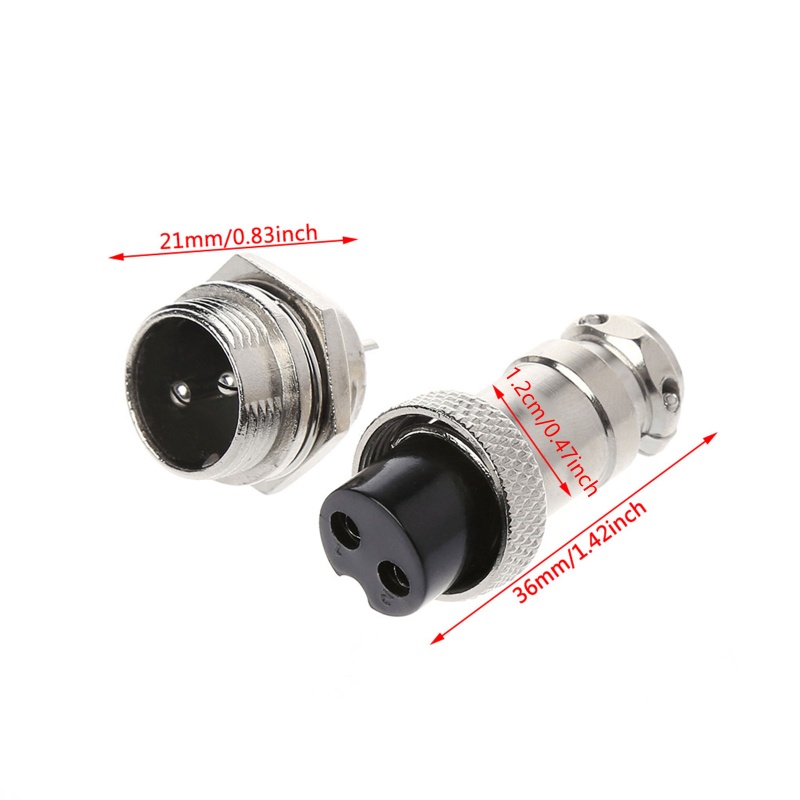 Đầu Nối Dây Điện 16mm 2 3 4 5 6 8 9 Pin GX Bằng Kim Loại