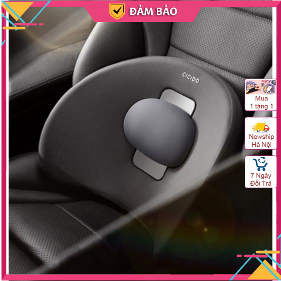 Gối tựa lưng ô tô di chuyển con lăn CICIDO cao cấp - tựa lưng dùng cho bà bầu ,ô tô,người ngồi lâu,văn phòng