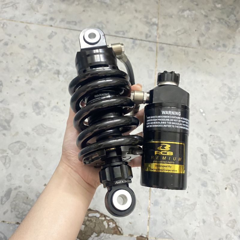 Phuộc nhún sau RCB bình dầu FULL ĐEN  cho các xe Ex 135 ex 150 ex 155 Winner x Winner V1 Sonic...