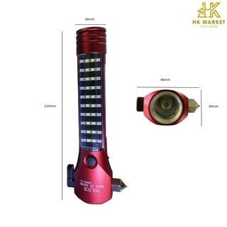 Đèn Pin 11 Chức Năng Có Còi Hú Multi-Function Flashlight Full Box