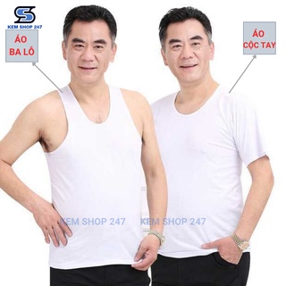 Áo Lót Nam Cotton Có Tay,Ba Lỗ Trung Niên  Mặc Ở Nhà ,Áo Đông Xuân Nam Cộc Tay Bộ Đội Trắng Siêu Rẻ Siêu Đẹp