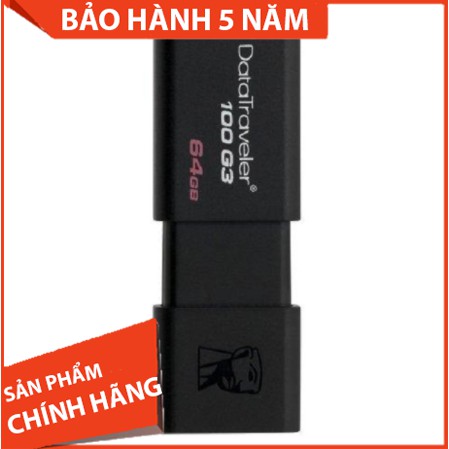 [ BẢO HANH 5 NAM ] USB Kingston DT100G3 - 64GB - USB 3.0 - Hàng Chính Hãng