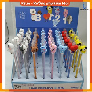 Bút viết hình nhân vật Bangtan kèm chữ kí