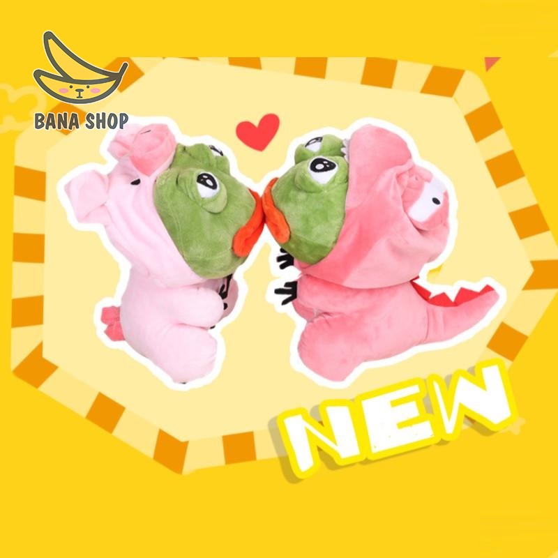 Gấu bông ếch xanh sad frog Pepe heo khủng long hồng siêu bựa dành cho vozer