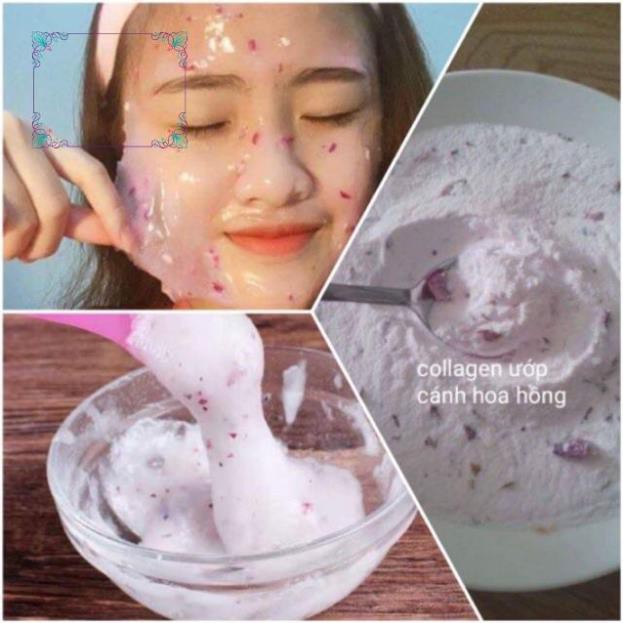 Mặt Nạ COLLAGEN HOA HỒNG CÁNH gói 100g giá dùng thử 🌹