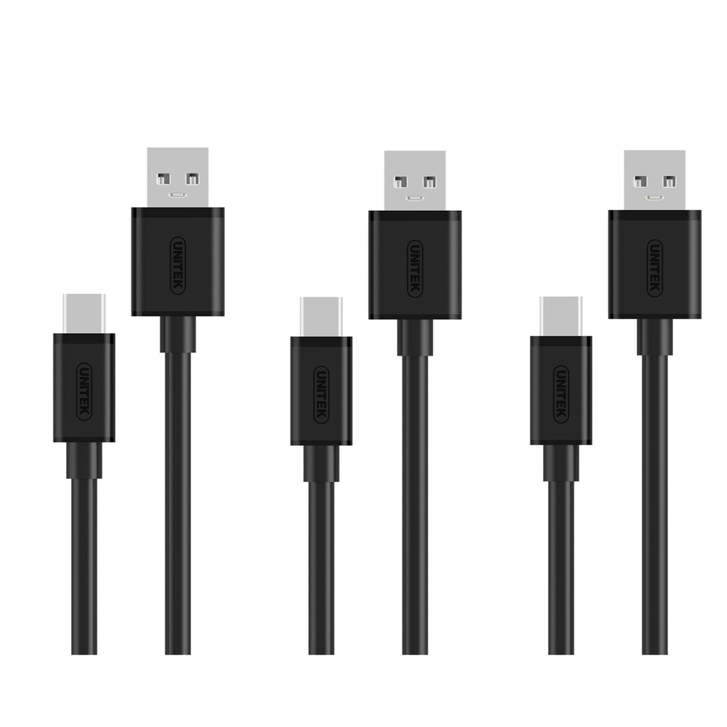 Combo 3 sơi Cáp sạc và truyền dữ liệu điện thoại Android USB - > Micro usb 2.0 Unitek YC 4008BK dài 30cm