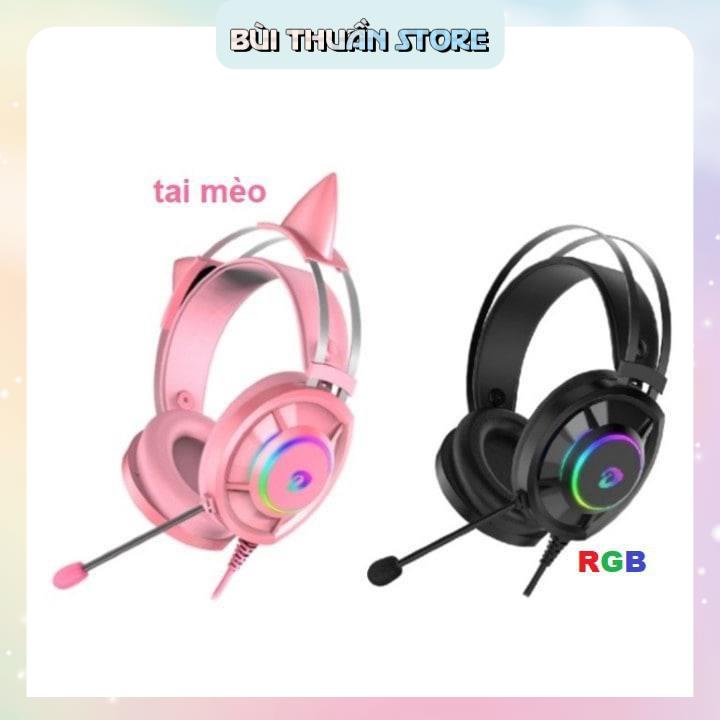 Tai nghe Gaming Dareu EH469 Queen 7.1 RGB Led có tai mèo
