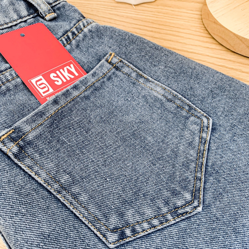 Quần jeans nữ SIKY ống rộng cao cấp - 3132