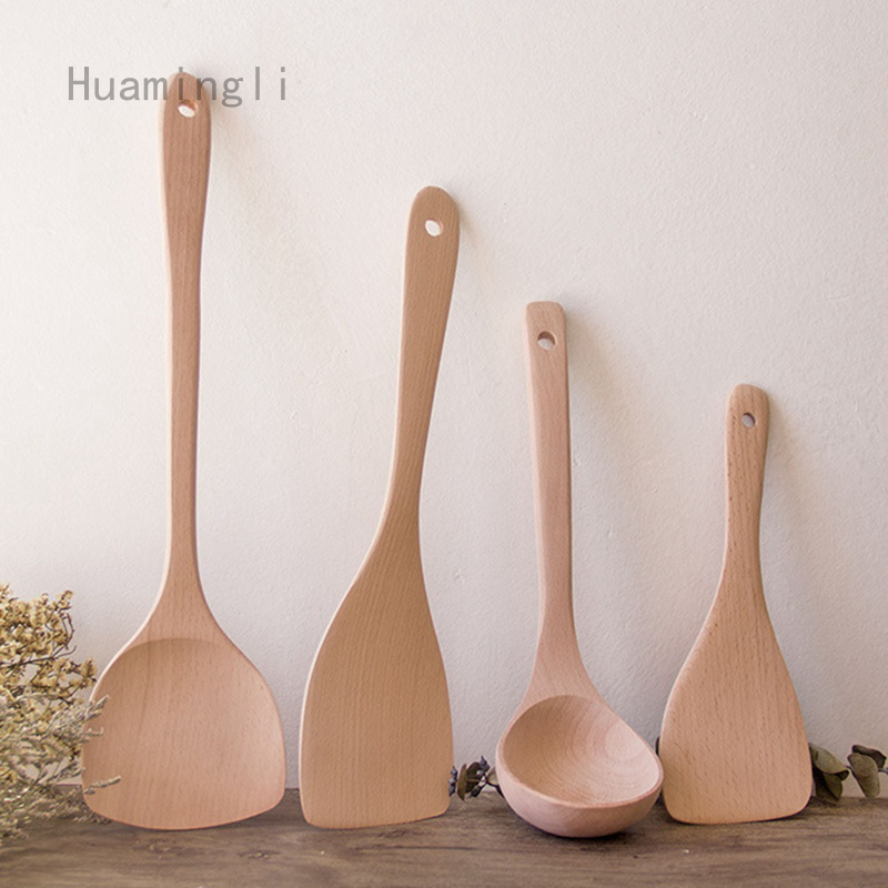 Muỗng gỗ chống dính sử dụng cho nhiều món ăn tiện dụng cho nhà bếp