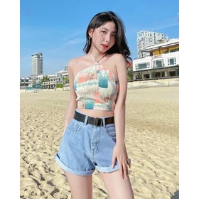 Áo yếm crop cột dây BiBe