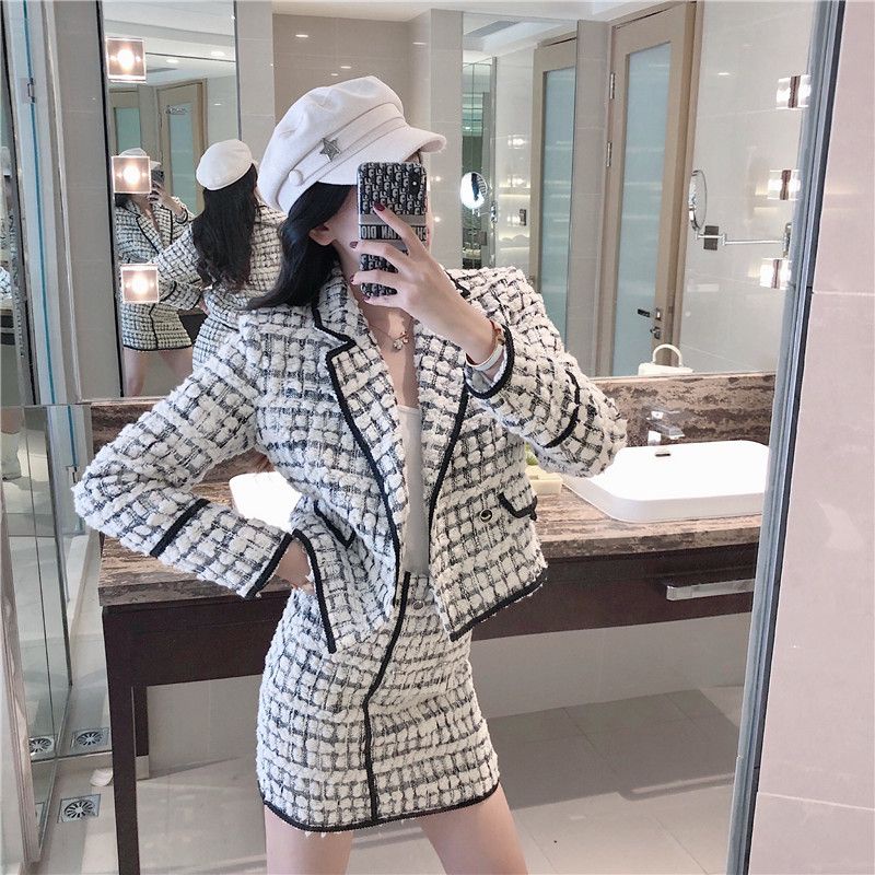 (SẴN) Set tweed dạ bông siêu dày dặn