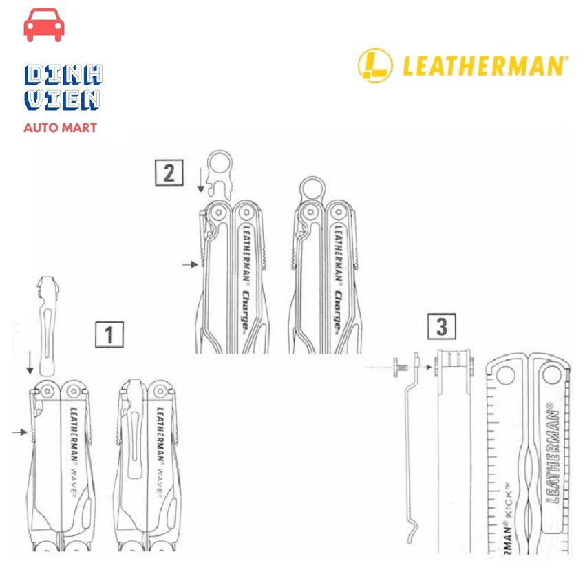 Phụ Kiện Đa Năng LEATHERMAN Pocket Clip &amp; Lanyard Ring Hàng Chính Hãng