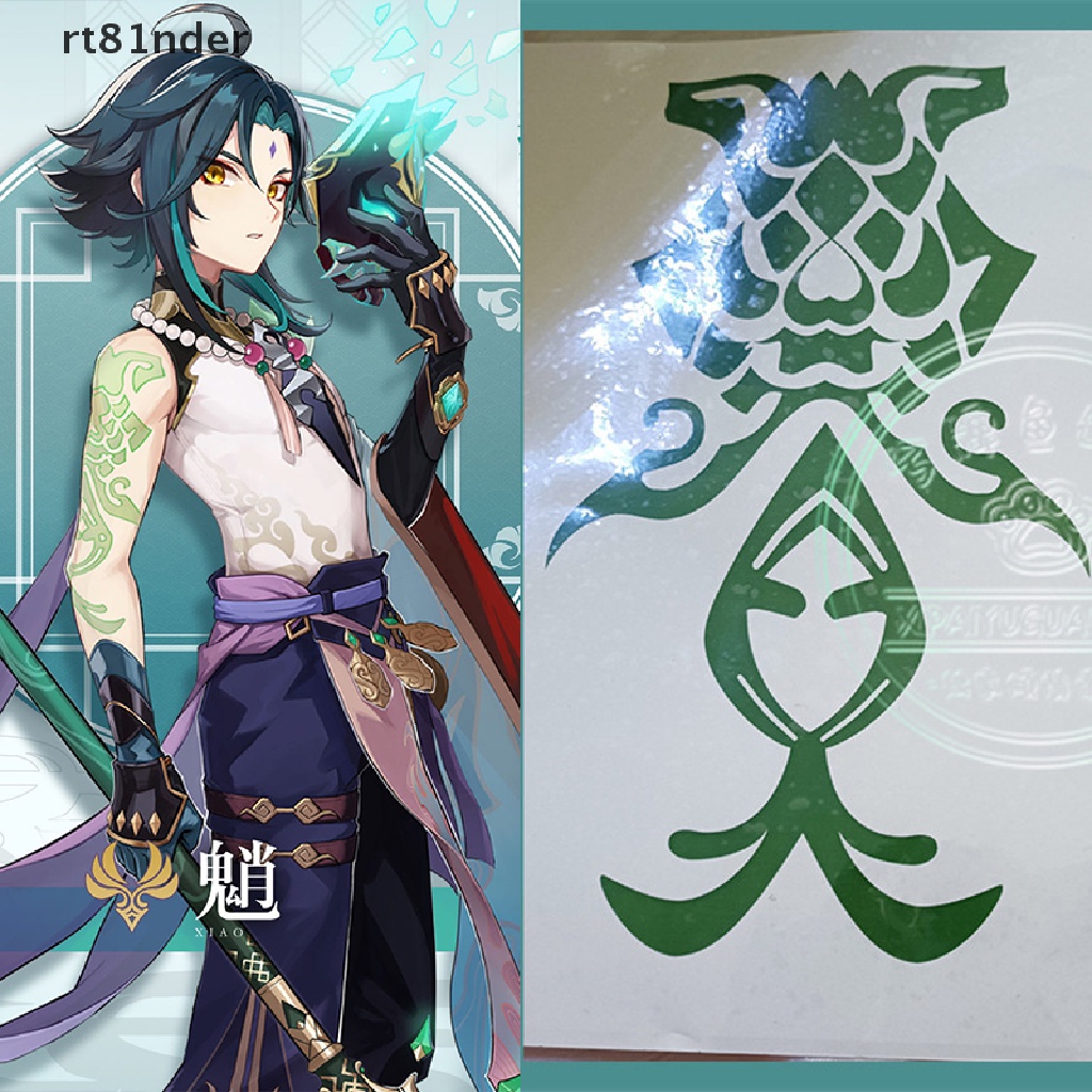 rt 1Pc Anime Genshin Sticker Cosplay Prop Accessories Waterproof Tattoo Stickers n