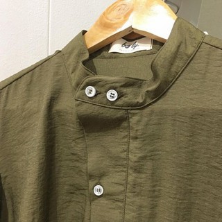 Áo Sơ Mi Lucky Cổ Trụ 3 nút chất liệu Linen (đũi)