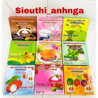 Bột rau câu pha sẵn hộp 140g nhiều vị