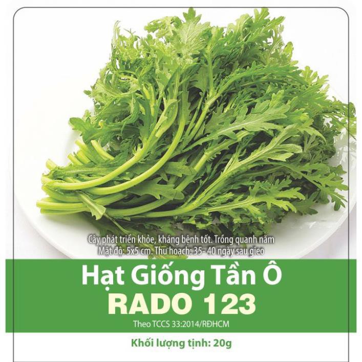 Hạt Giống Rau Tần Ô (Rau Cúc) Chiệu Nhiệt, Năng Suất Cao 20gr