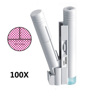 Kính lúp cầm tay phóng đại 100 lần có đèn LED