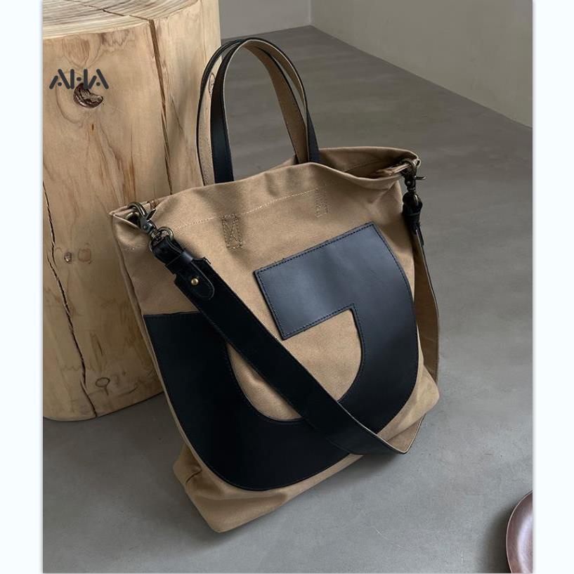 Túi xách AHA official canvas cỡ lớn thời trang du lịch cho nam và nữ