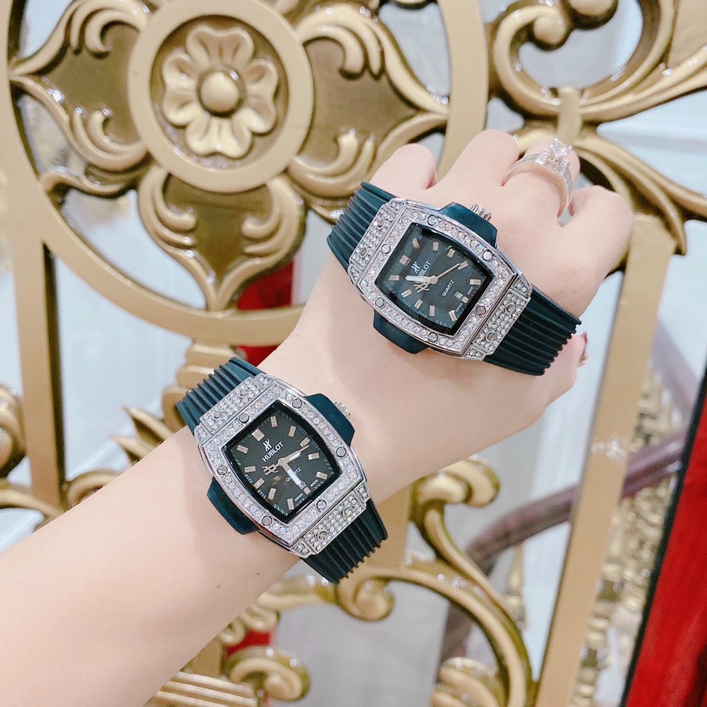 Đồng Hồ Đeo Tay Nữ Hublot Dây Cao Su Silicon Mặt Vuông Thời Trang Hàng Đẹp Cao Cấp Chống Nước Bảo Hành 12 Tháng  -DH 02 | BigBuy360 - bigbuy360.vn