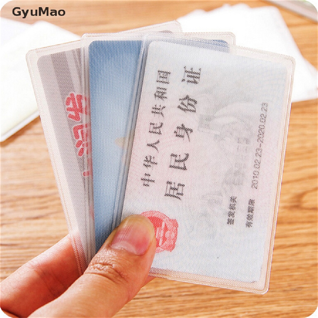 10PCS PVC Credit Card Holder Protect ID Card Business Card Cover Clear Frosted  HDY