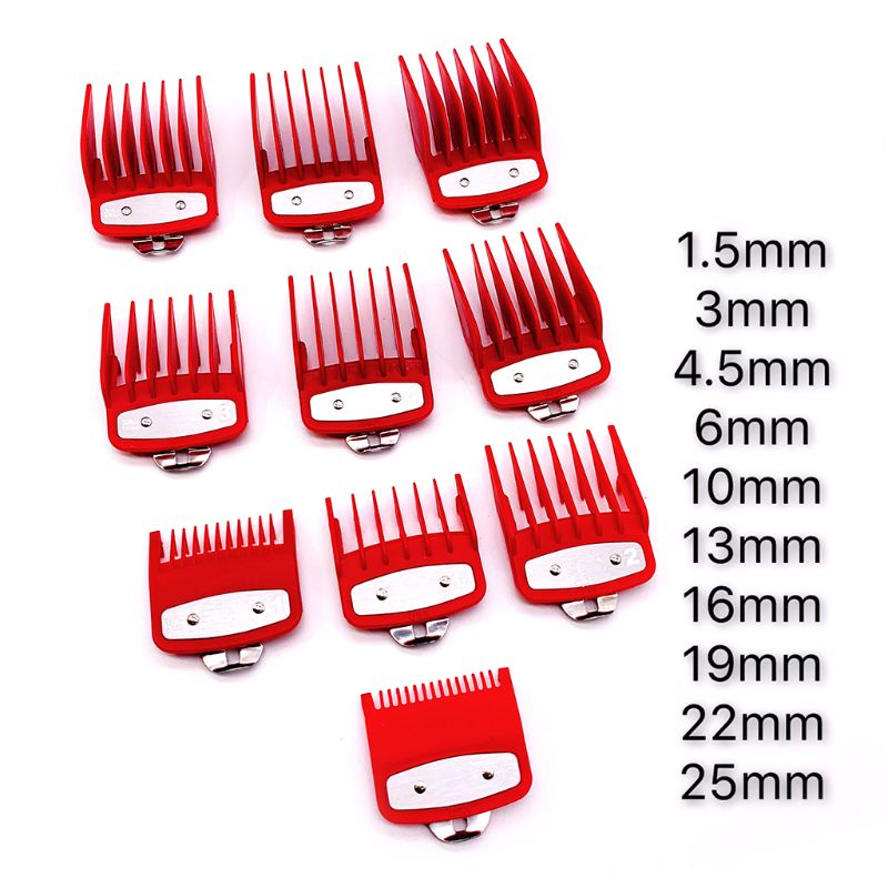 Youyo Bộ Lược Tông Đơ Cắt Tóc Nhiều Kích Cỡ Bằng Kim Loại Dài Khác Nhau Hdres