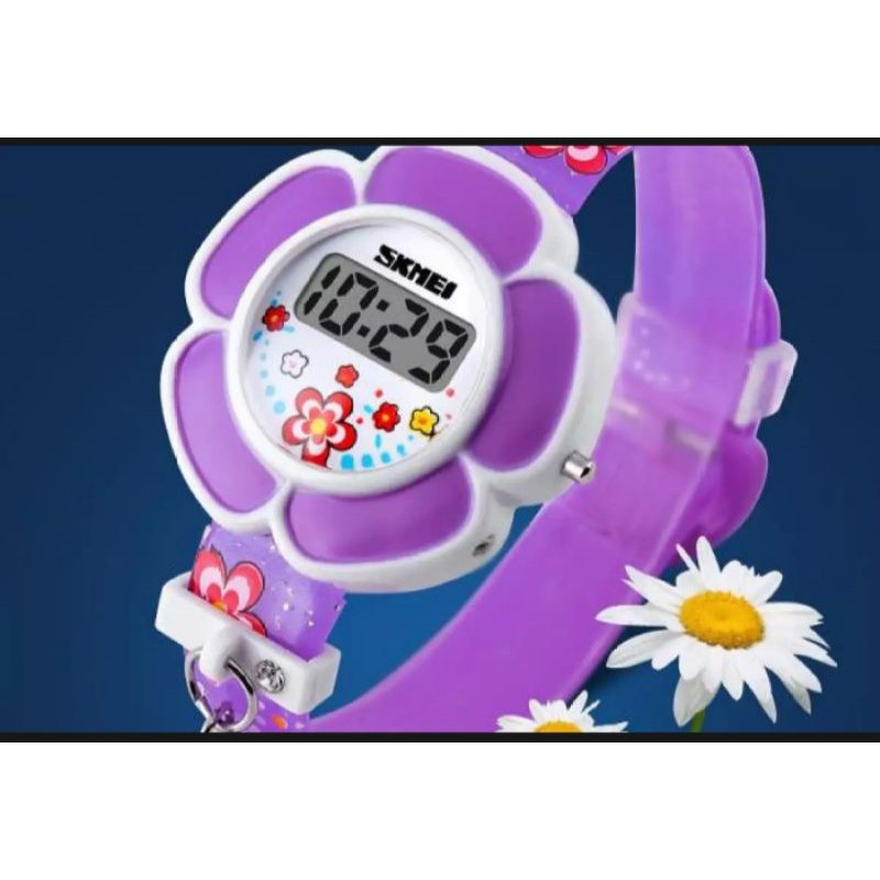 Đồng hồ bé gái dây nhựa Skmei 1144(tím)