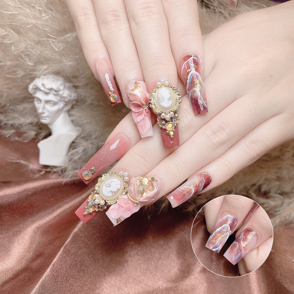 Bột nail đắp móng nặn hoa