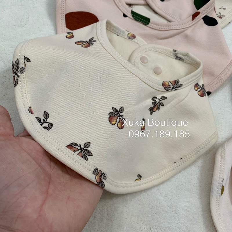 Yếm Tròn Cotton 2 Lớp Cao Cấp Style Hàn Quốc Cho Bé, Yếm Sơ Sinh, Yếm Tròn Bé Trai Bé Gái, Khăn Quàng Cổ Cho Bé