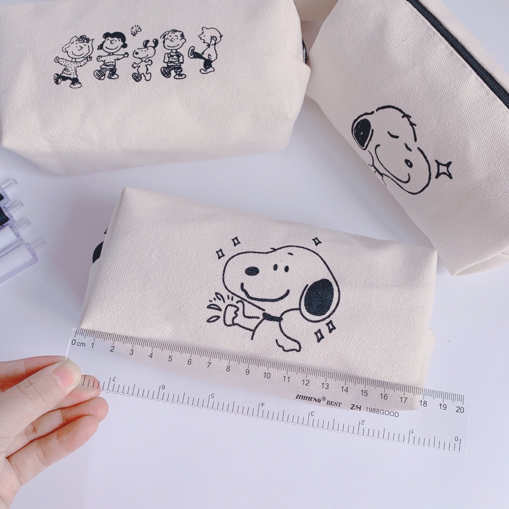 Snoopy Hộp Đựng Bút Chì Túi Đựng Dung Tích Lớn Phong Cách Instagram Phiên Bản Hàn Quốc Văn Phòng Phẩm Sinh Viên