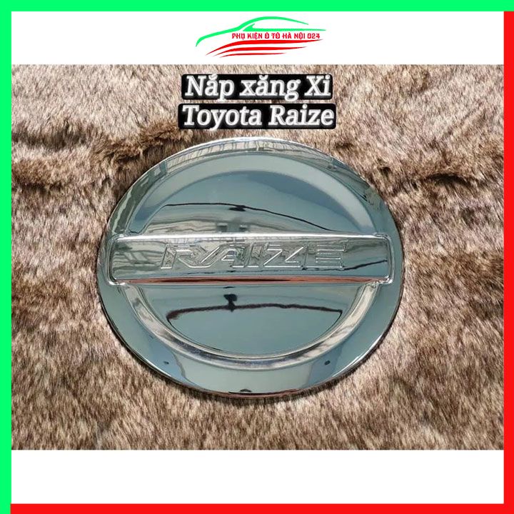 Ốp nắp xăng Raize 2021-2023 mạ crom bảo vệ chống trầy trang trí ô tô