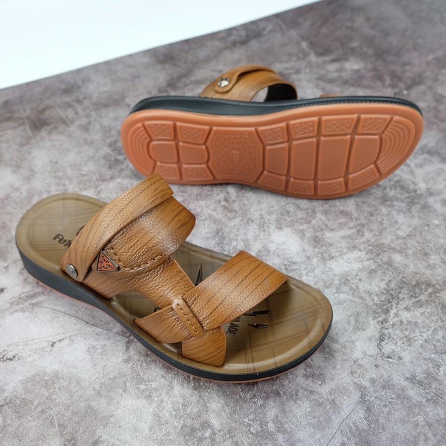 Giày Lười Nam da bò cao cấp đế cao su cực êm cực bền chính hãng Fu Khang GL101D