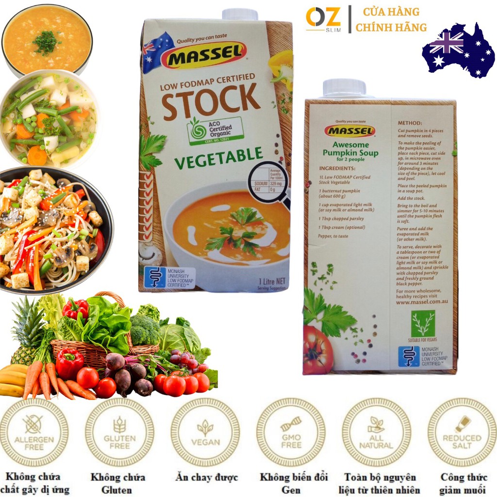 Nước Dùng Hữu Cơ Massel Vegetable Vị Rau 100% Từ Rau Củ - Dashi Của Úc - Nấu Được Món Chay, Món Mặn Và Nấu Ăn Dặm Cho Bé