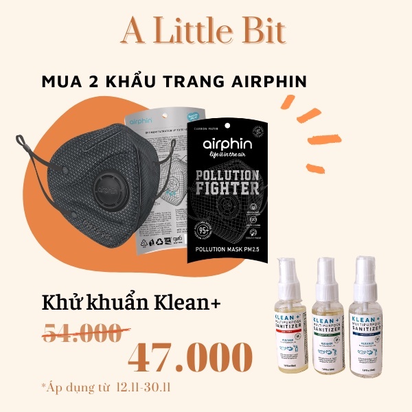 Khẩu trang Airphin lọc bụi mịn PM 2.5 dành cho người lớn và trẻ em mọi lứa tuổi