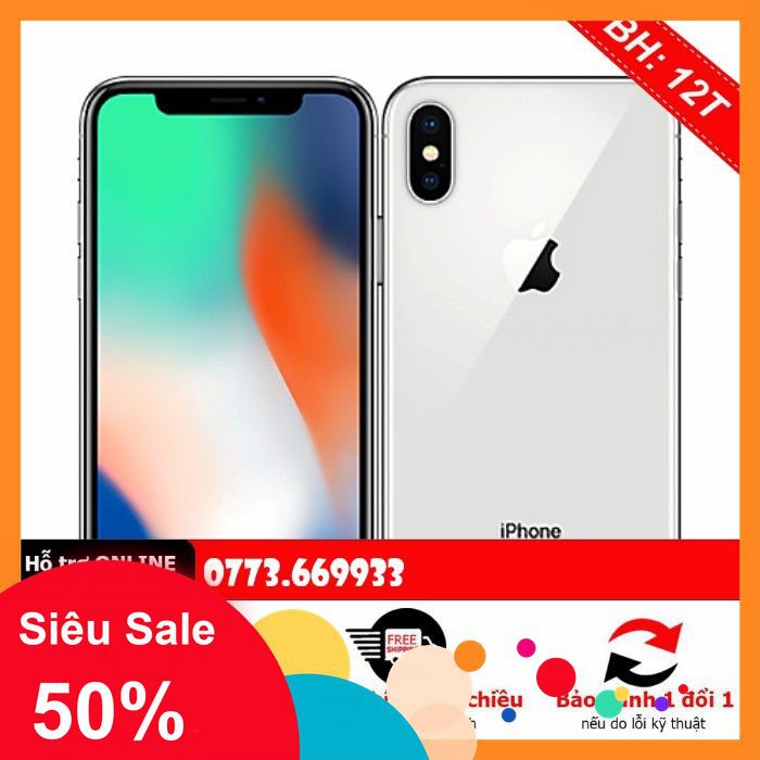 Điện thoại iphone X Quốc tế 256GB fullbox