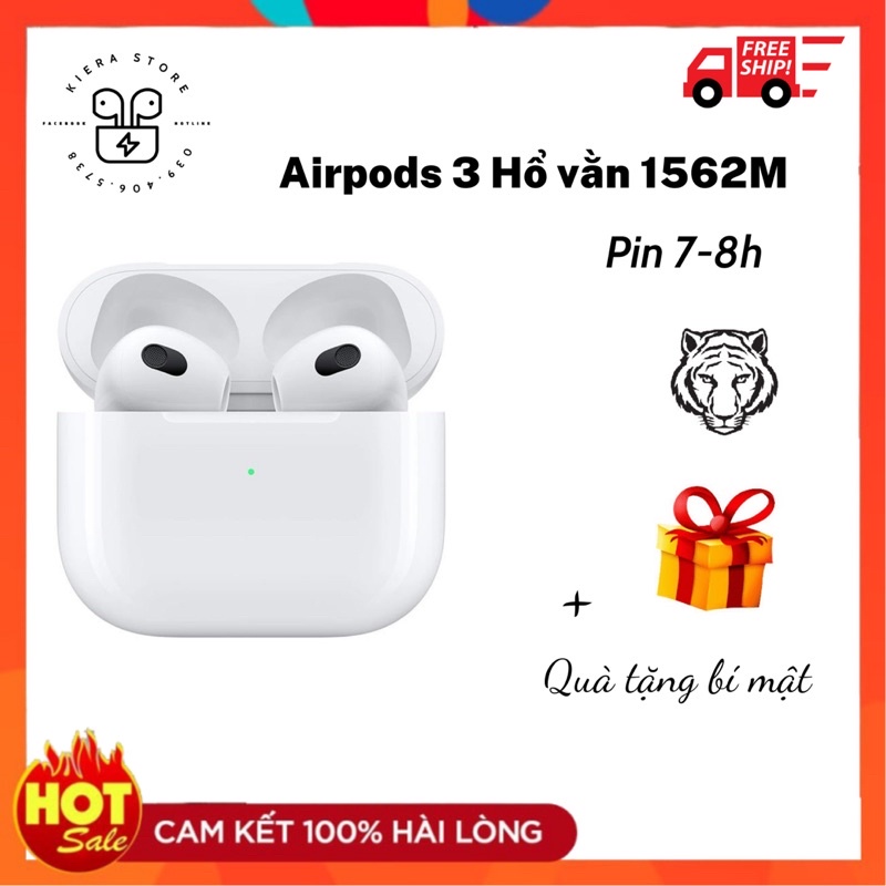 Tai nghe ko dây Air 3 Hổ Vằn 1562m Check|Pin 8h|Âm Thanh Vòm|Bản Cao Cấp Nhất