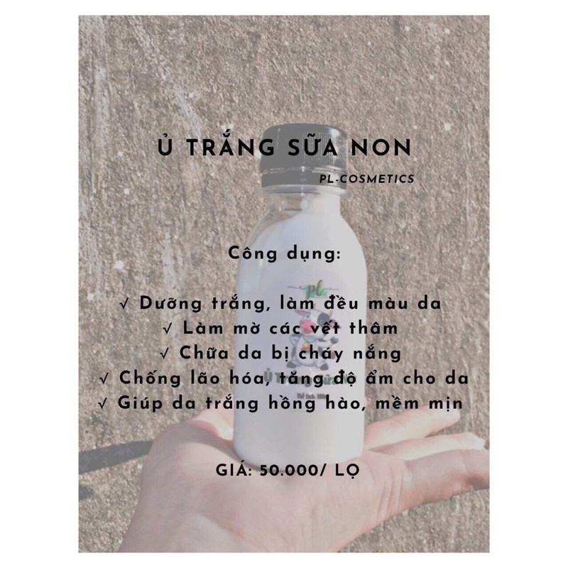 2 Ủ trắng sữa non