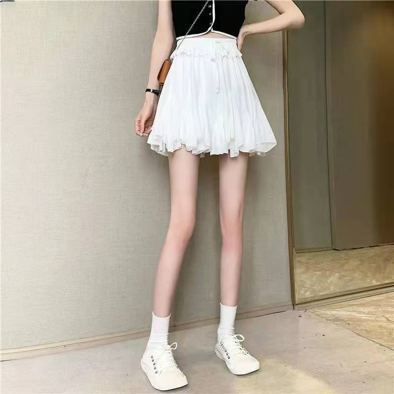 Chân Váy Chữ A Lưng Cao Xếp Ly Phong Cách Hàn Quốc Thời Trang Xuân Hè Mới