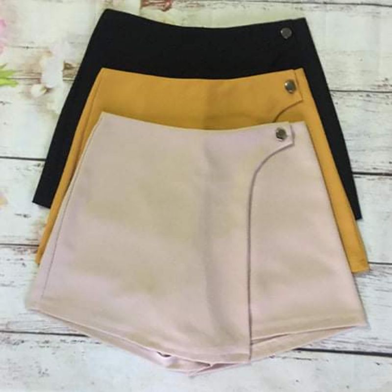 Chân váy chữ A vạt lệch phối cạp | BigBuy360 - bigbuy360.vn