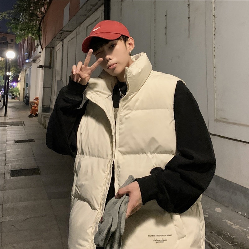 Áo khoác phao nam form rộn, áo gile phao nam thời trang mùa đông Unisex phong cách Hàn Quốc