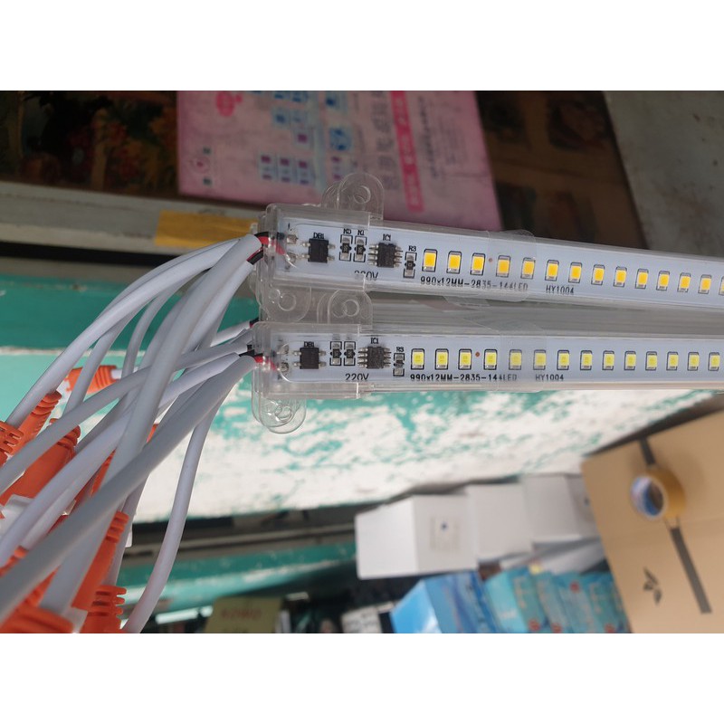 Bộ 2 Led thanh bọc nhựa điện áp 220V 0.5m ánh sáng trắng, vàng