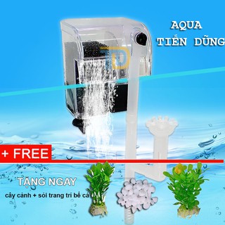 Máy lọc nước bể cá 3 trong 1 tạo thác nước kết hợp hút mặt cho bể cá cảnh