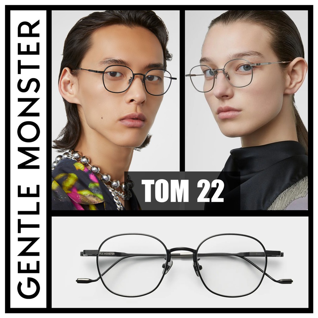 Giá bán Gọng Kính Cận Titan Cao Cấp Gentle Monster Tom 22 (GM-50) - GM_TM Bảo Hành 6 Tháng-Đen