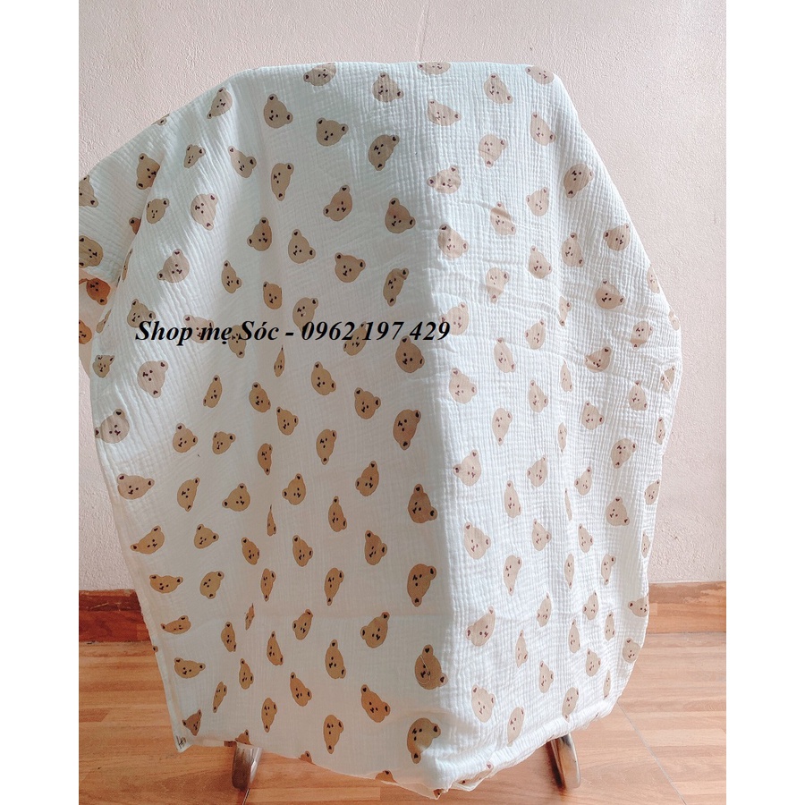Chăn Xô Trần Bông BABYBEE Cho Bé Dầy Dặn Ấm Áp - Kích Thước 1m*1.2m