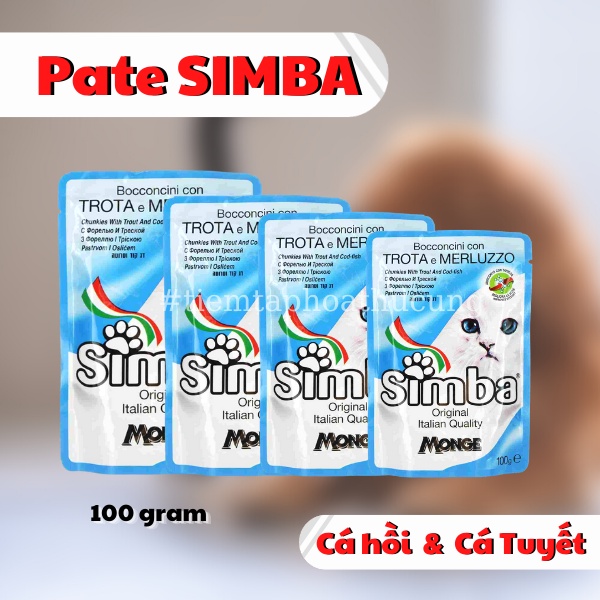 Pate Simba dạng thịt miếng cho mèo 100gr - xuất xứ Ý