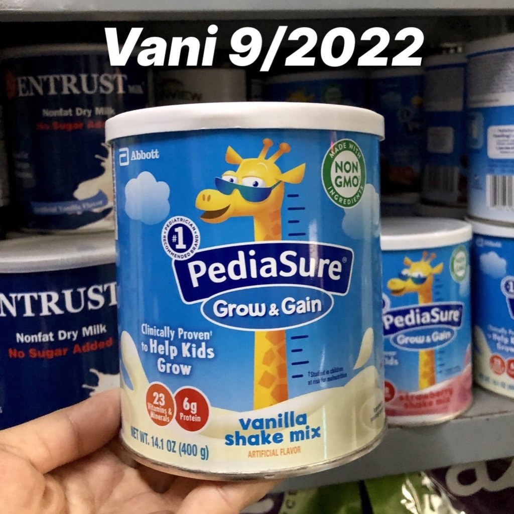 ❤️ [Date 9/2022] Sữa bột Pediasure Vani 400g Mỹ,  Hàng Air Có Bill