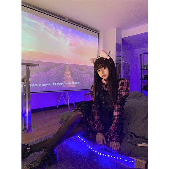 【F&amp;X】Đầm ngắn tay dài kẻ sọc phong cách đường phố cổ điển thời trang mùa hè mới 2022 cho nữ