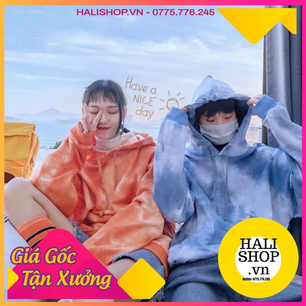 ÁO HOODIE NỈ NGOẠI LOANG MÀU FORM RỘNG VẢI ĐẸP