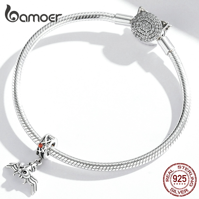 Hạt Charm Bamoer SCC1955 Bằng Bạc 925 100% 6 Kiểu Phong Cách Halloween Tuỳ Chọn Làm Trang Sức DIY